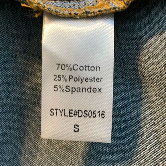 Mustard Seed Strapless Denim Midi Dress Medium Wash Denim S - Picture 8 of 9